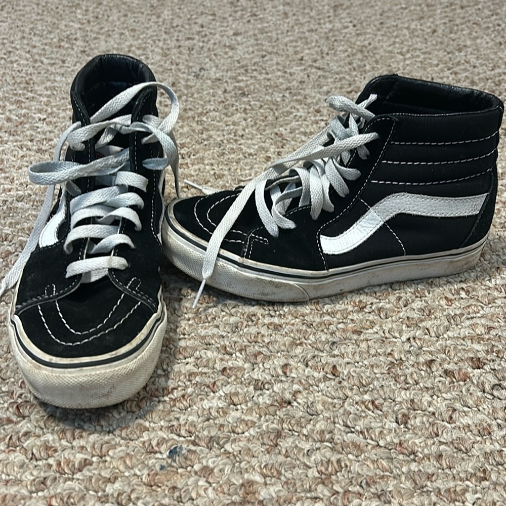 Black and white vans